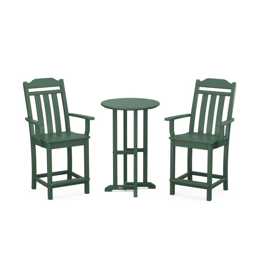 POLYWOOD Country Living 3-Piece Farmhouse Counter Set in Green