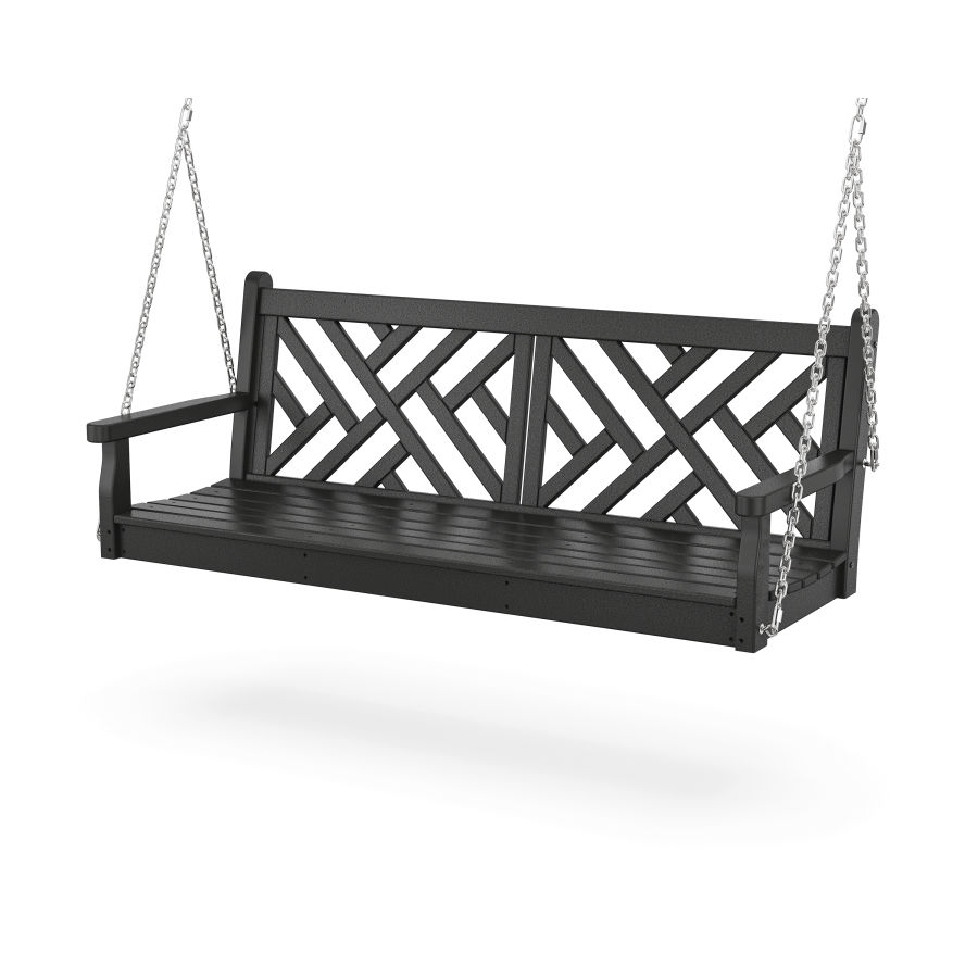 POLYWOOD Chippendale 60” Swing in Black