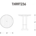 Thumbnail for Monterey Bay Round 36" Counter Table