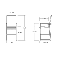 Thumbnail for EDGE Woven High-Back Bar Arm Chair