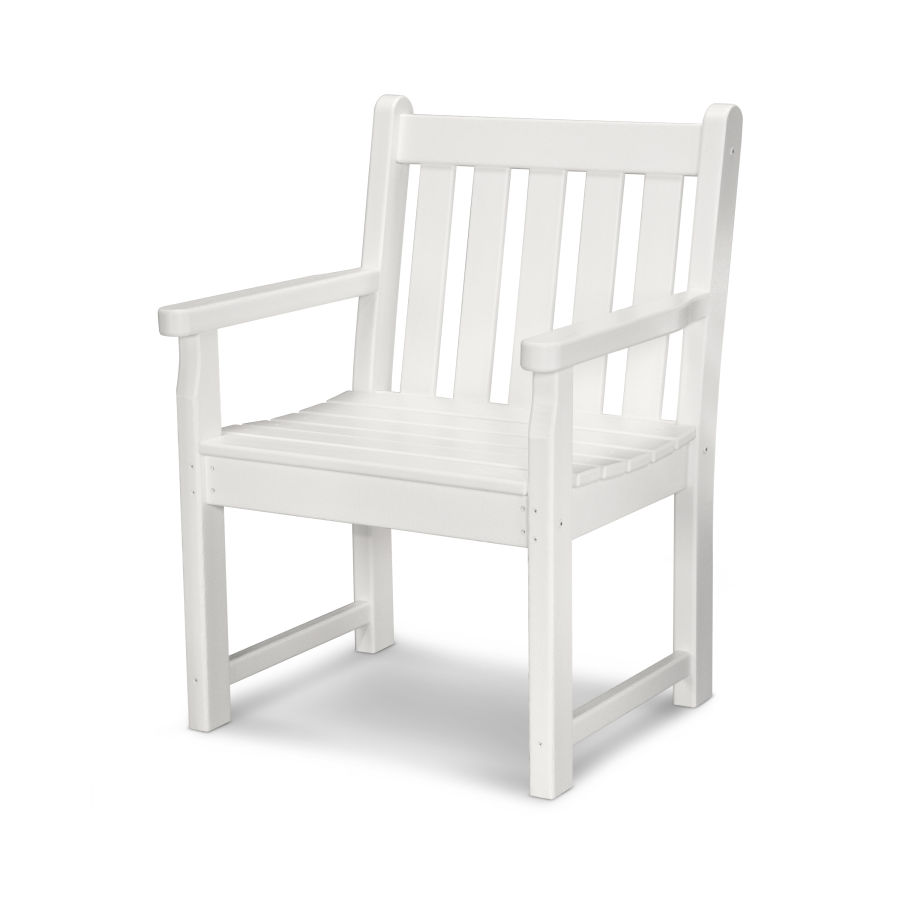 POLYWOOD Traditional Garden Arm Chair in White