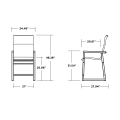 Thumbnail for EDGE Woven High-Back Counter Arm Chair