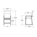 Thumbnail for EDGE Woven High-Back Counter Arm Chair