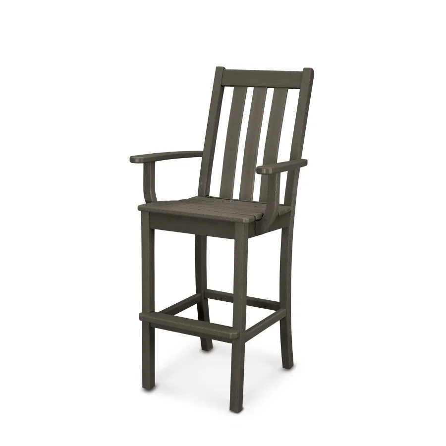 POLYWOOD Vineyard Bar Arm Chair in Vintage Finish