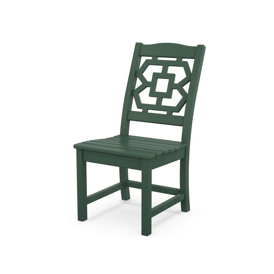 POLYWOOD Chinoiserie Dining Side Chair in Green