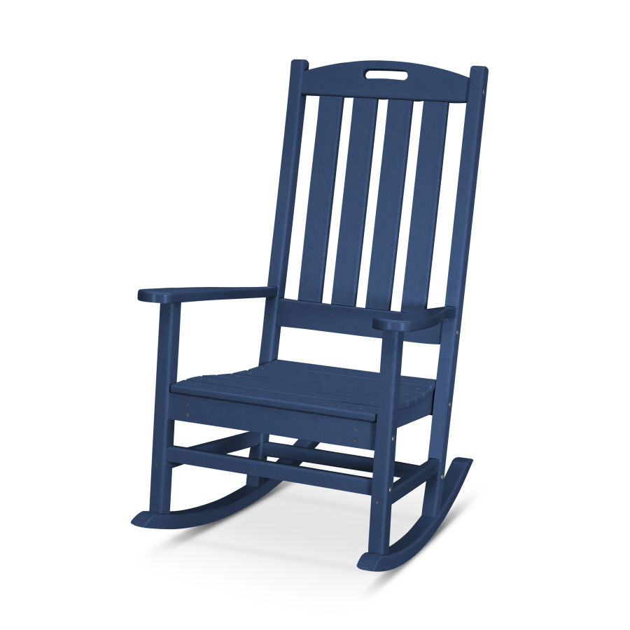 POLYWOOD Nautical Porch Rocking Chair in Navy