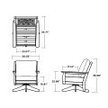 Thumbnail for Chippendale Deep Seating Swivel Chair