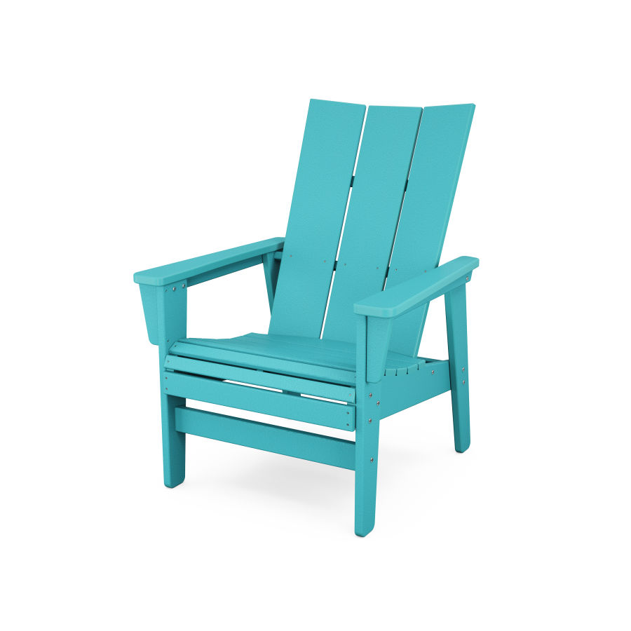 POLYWOOD Modern Grand Upright Adirondack Chair in Aruba