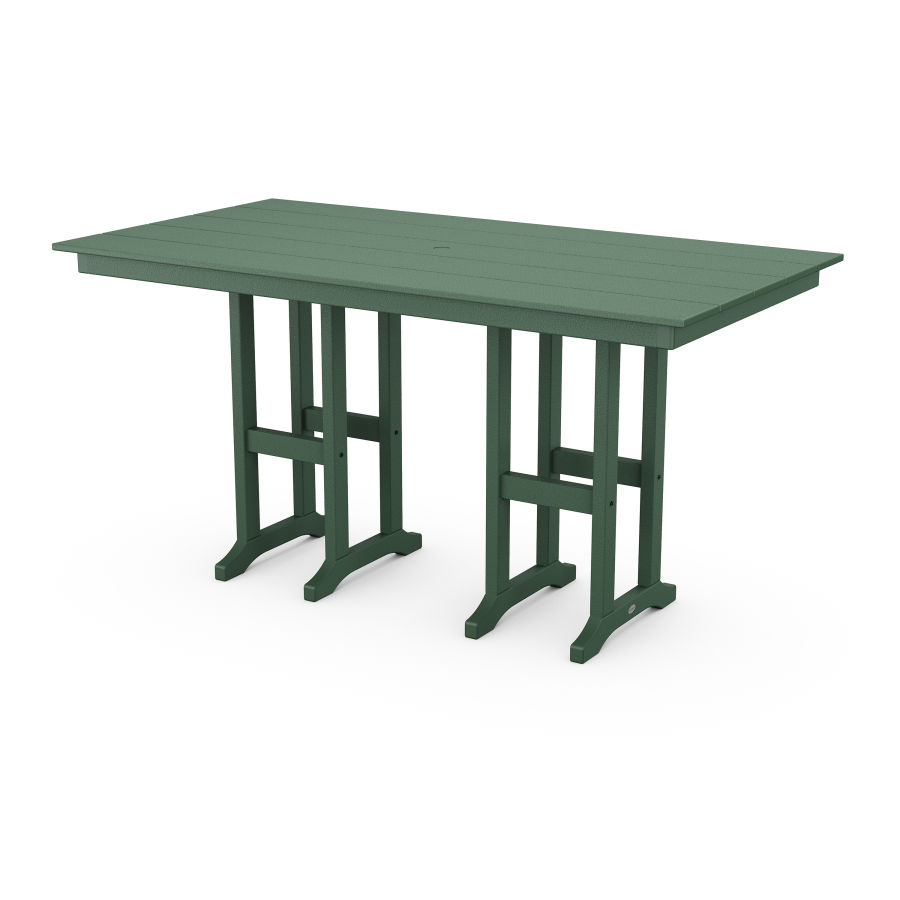 POLYWOOD Farmhouse 37" x 72" Counter Table in Green