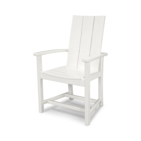Modern Upright Adirondack Chair in White