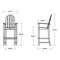 Thumbnail for Cape Cod Adirondack Bar Chair