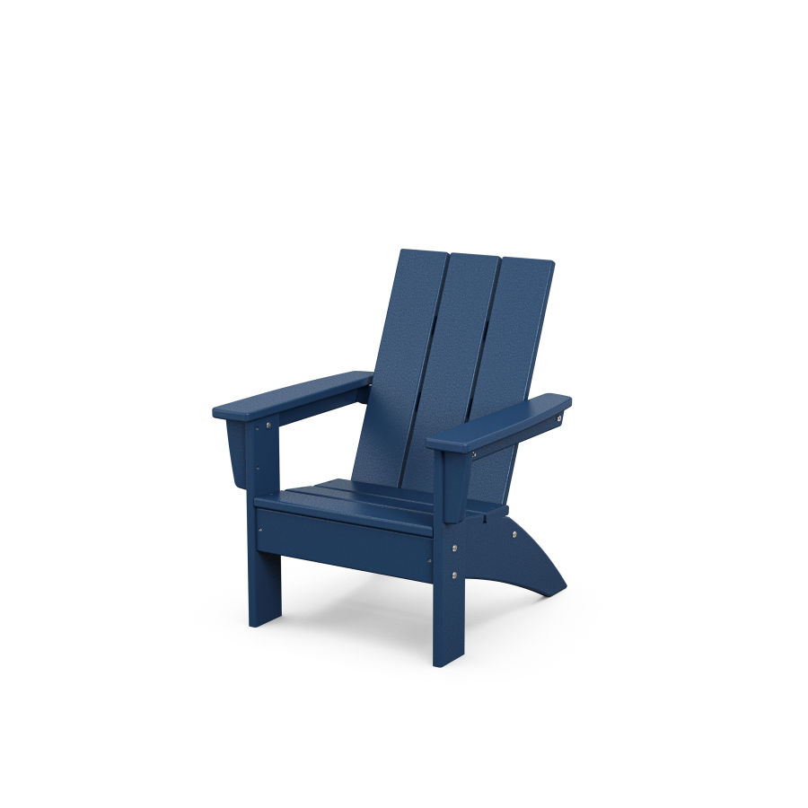 POLYWOOD Kids Modern Adirondack Chair in Navy