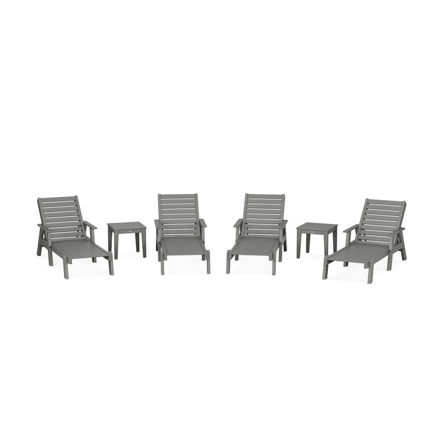 POLYWOOD Captain Chaise 6-Piece Set with Arms