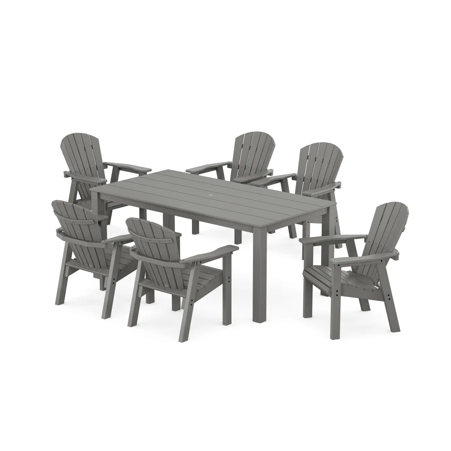 POLYWOOD Seashell 7-Piece Parsons Dining Set