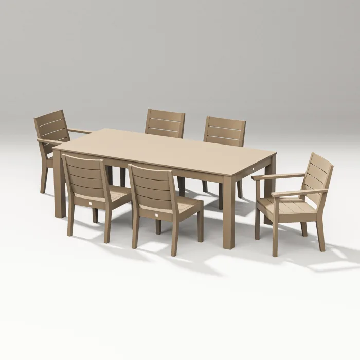 POLYWOOD Latitude 7-Piece Dining Set - Parsons 84"