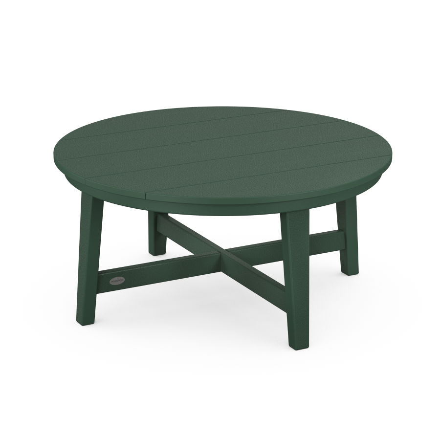 POLYWOOD Newport 36" Round Coffee Table in Green
