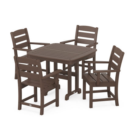 Lakeside 5-Piece Arm Chair Dining Set in Mahogany