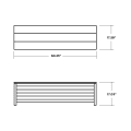 Thumbnail for Nautical 60" Storage Bench