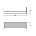 Thumbnail for Nautical 60" Storage Bench