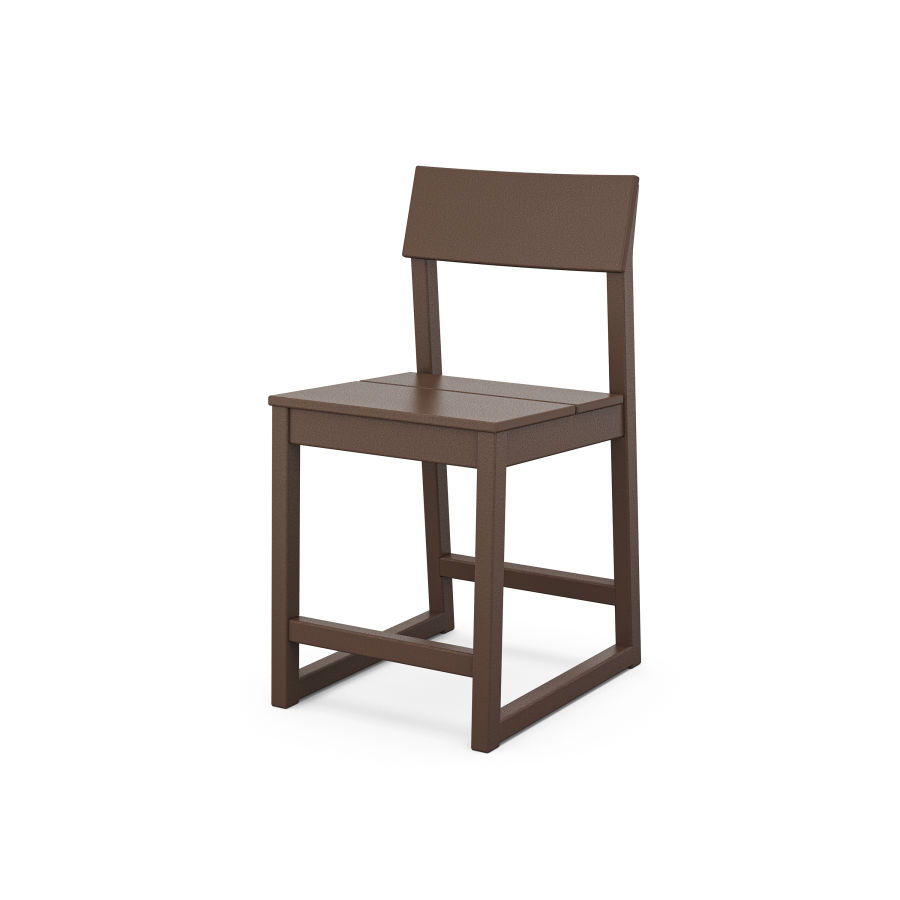 POLYWOOD EDGE Counter Side Chair in Mahogany