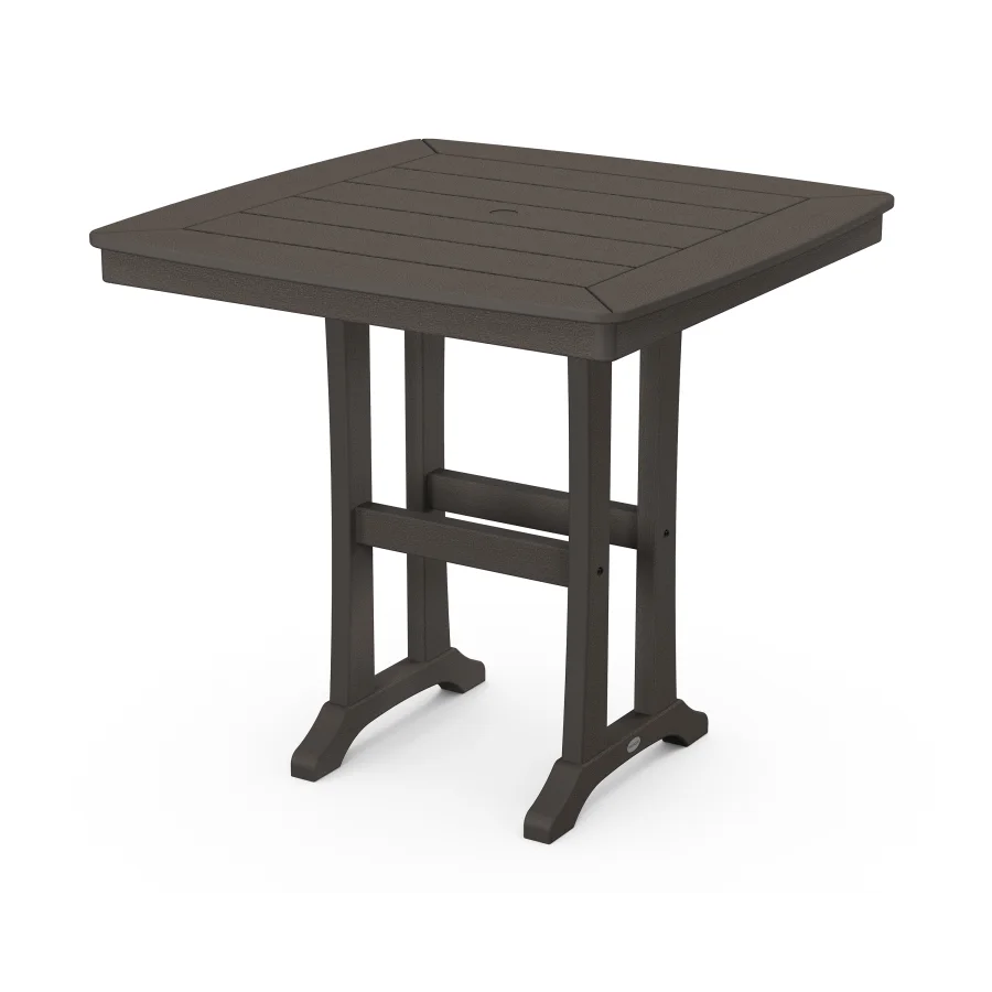 POLYWOOD Nautical Trestle 37" Counter Table in Vintage Finish