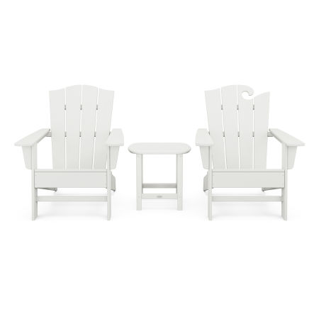 POLYWOOD Wave Collection 3-Piece Set in Vintage White