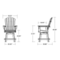 Thumbnail for Nautical Curveback Adirondack Swivel Counter Chair