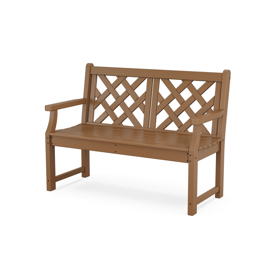 POLYWOOD Wovendale 48” Bench in Teak