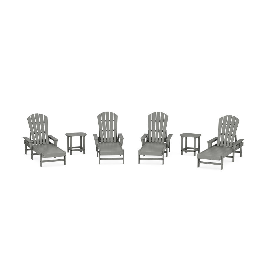 POLYWOOD South Beach Chaise 6-Piece Set in Slate Grey