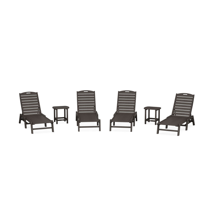 POLYWOOD Nautical Chaise 6-Piece Set in Vintage Finish