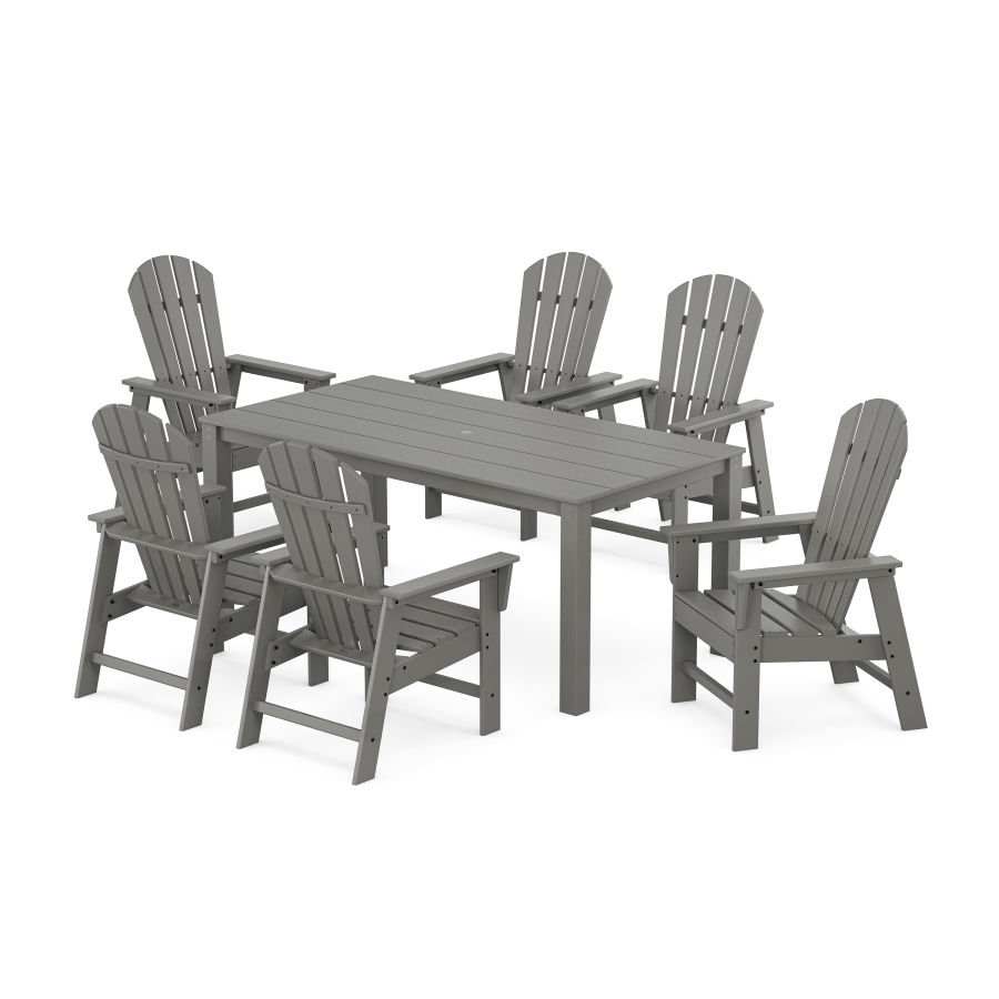 POLYWOOD South Beach 7-Piece Parsons Dining Set in Slate Grey