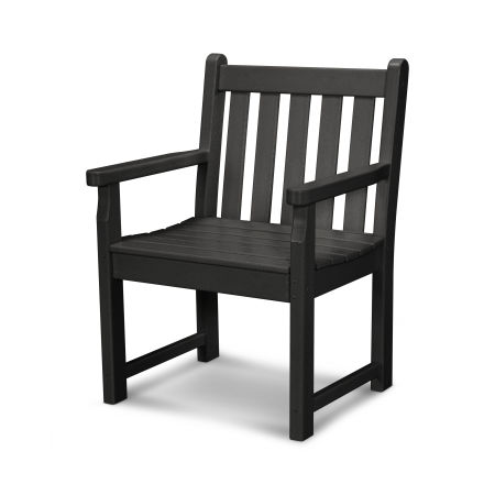 POLYWOOD Traditional Garden Arm Chair in Black