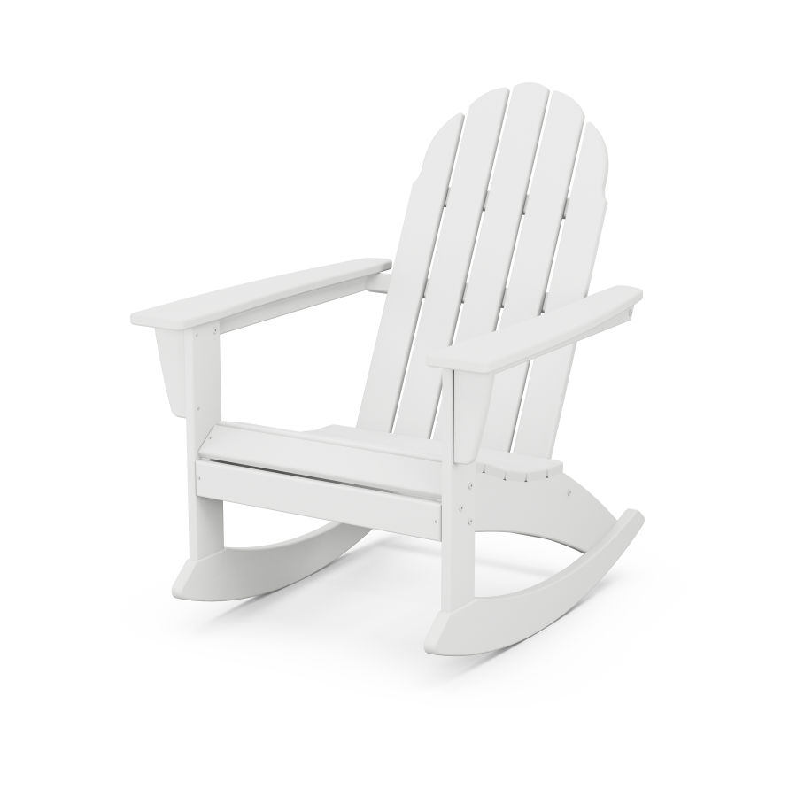 POLYWOOD Vineyard Adirondack Rocking Chair in White