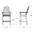 Thumbnail for Vineyard Curveback Adirondack Bar Chair