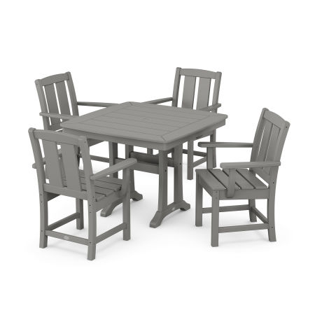 POLYWOOD Mission 5-Piece Dining Set with Trestle Legs in Slate Grey