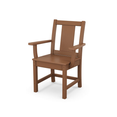 POLYWOOD Prairie Dining Arm Chair in Teak
