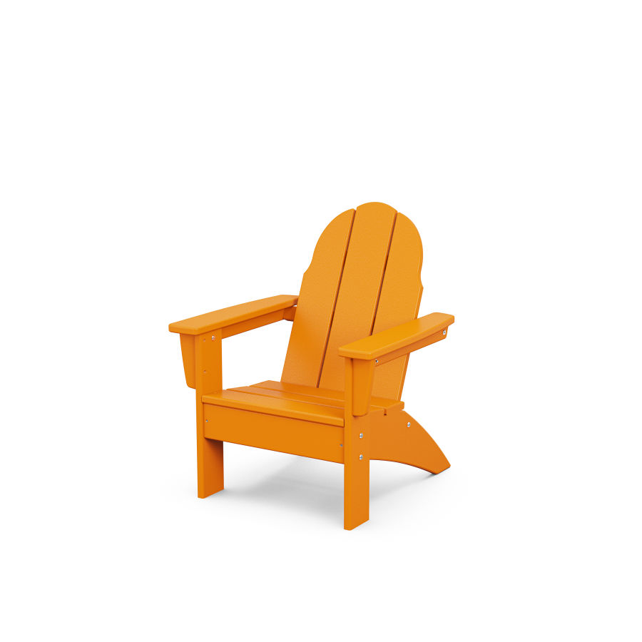 POLYWOOD Kids Vineyard Adirondack Chair in Tangerine