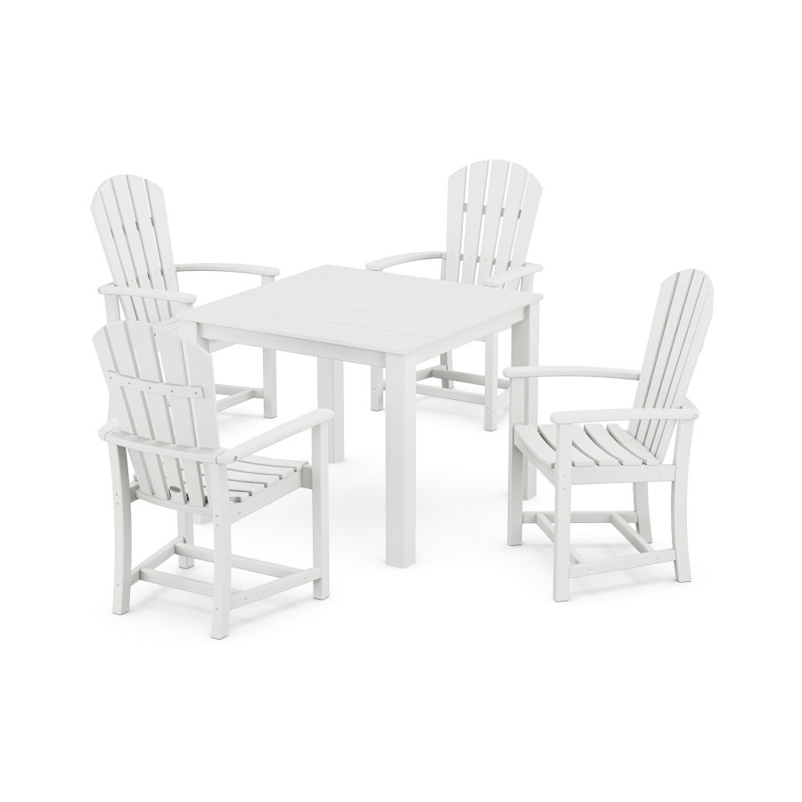 POLYWOOD Palm Coast 5-Piece Parsons Dining Set in White