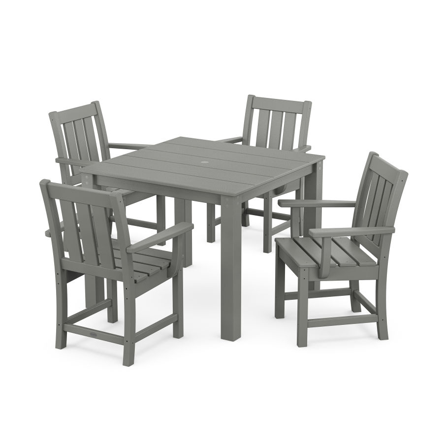 POLYWOOD Oxford 5-Piece Parsons Dining Set in Slate Grey