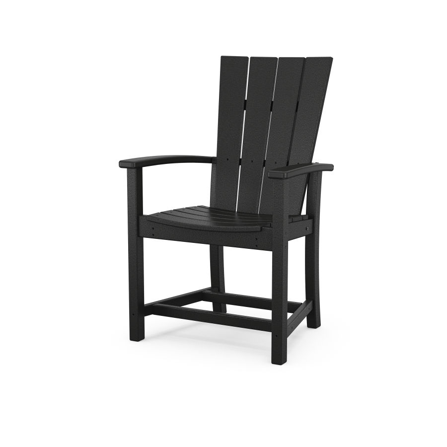 POLYWOOD Quattro Upright Adirondack Chair in Black