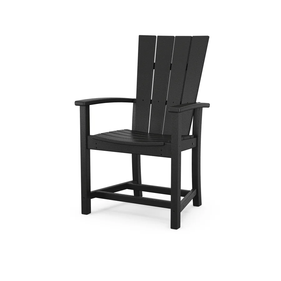 POLYWOOD Quattro Upright Adirondack Chair in Black