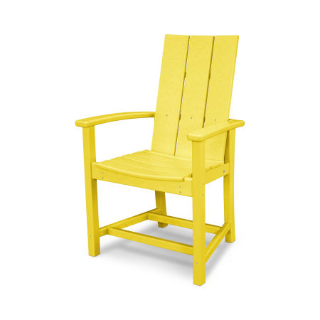 POLYWOOD Modern Upright Adirondack Chair in Lemon