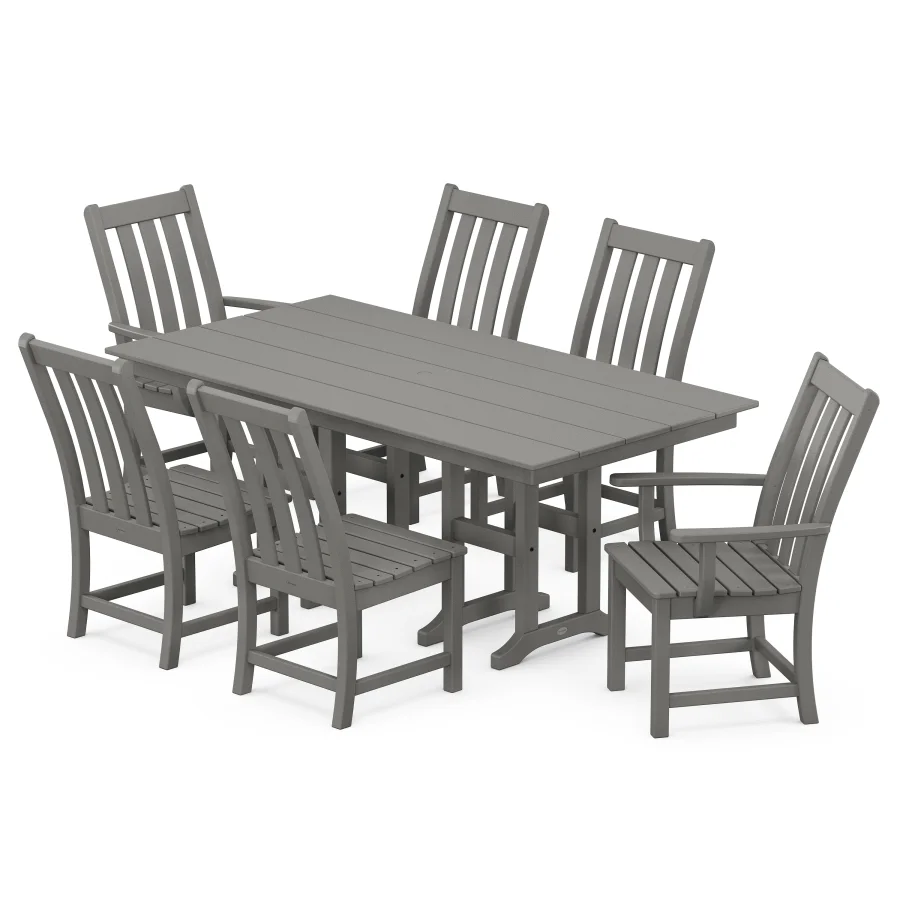 POLYWOOD Vineyard 7-Piece Farmhouse Dining Set