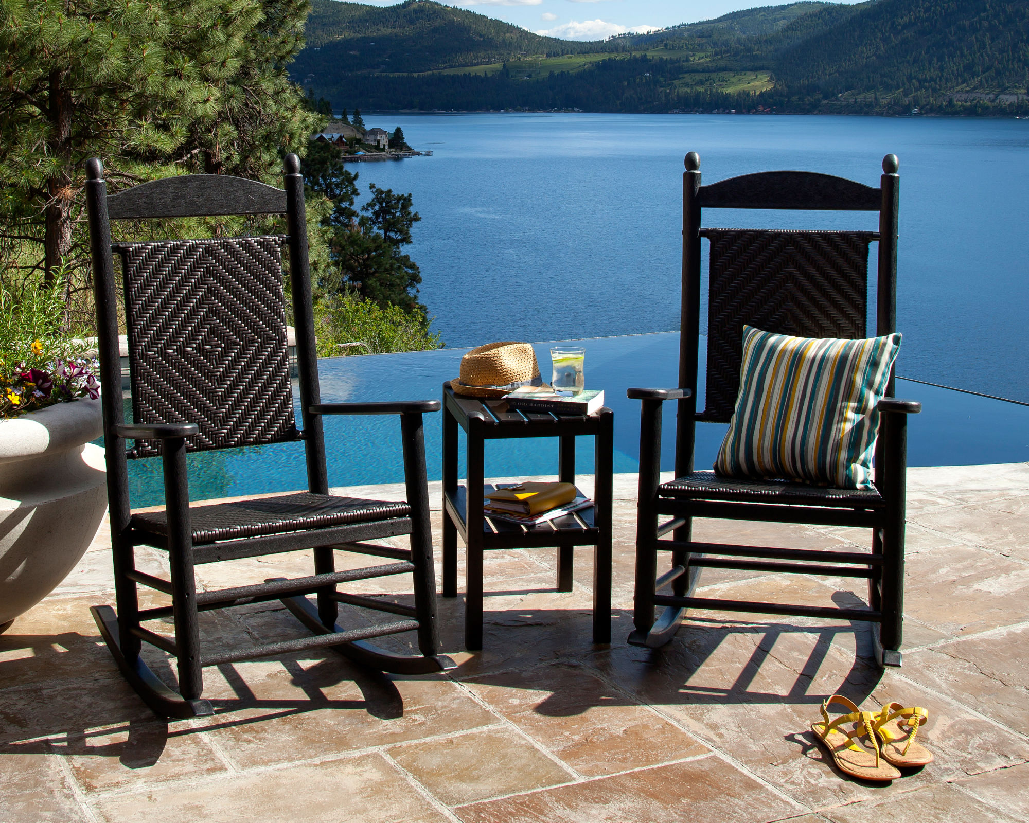 Polywood jefferson top rocker set