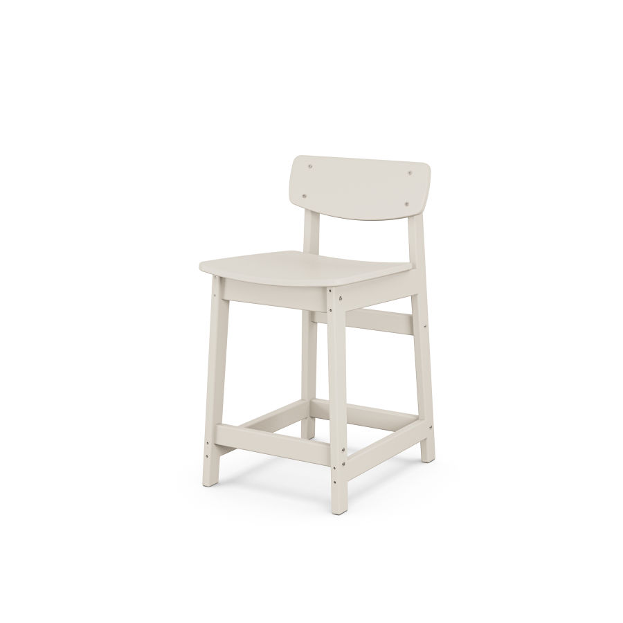 POLYWOOD Modern Studio Urban Lowback Counter Chair in Sand