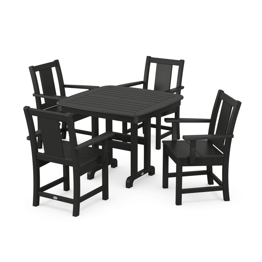 POLYWOOD Prairie 5-Piece Dining Set in Black