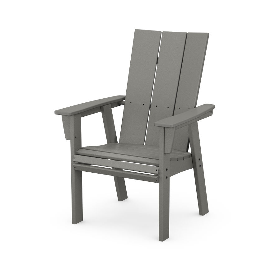 POLYWOOD Modern Adirondack Dining Chair in Slate Grey