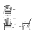 Thumbnail for Nautical Grand Upright Adirondack Chair