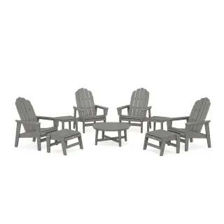 POLYWOOD Vineyard Grand Upright Adirondack 9-Piece Conversation Set