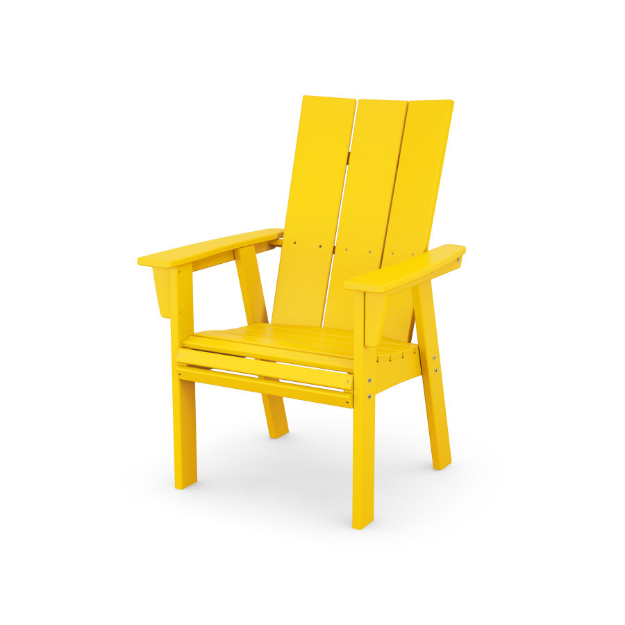 POLYWOOD Modern Curveback Upright Adirondack Chair in Lemon